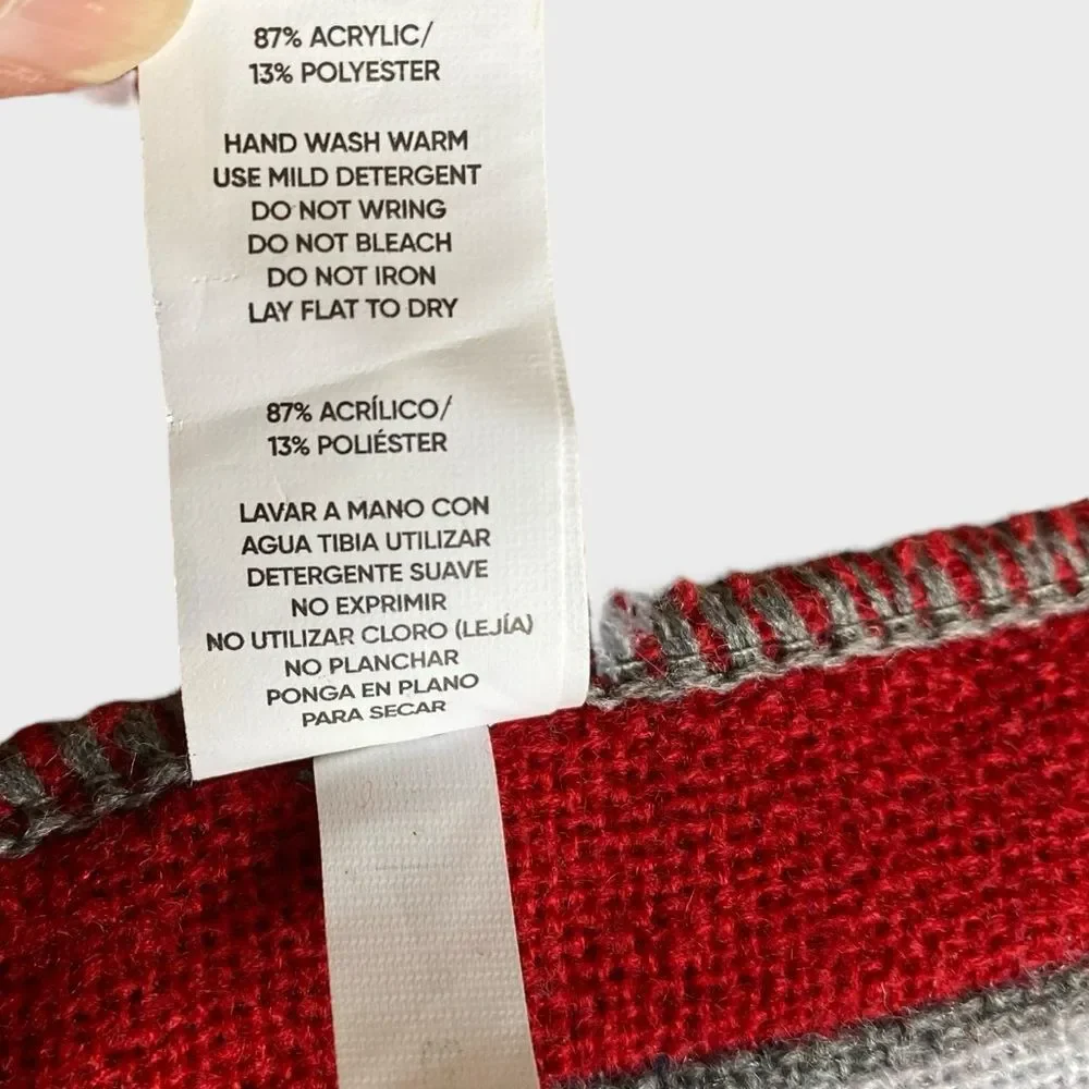 Foco New York Giants Football NFL Scarf Grey Red Blue Fringed Unisex Cozy Preppy
